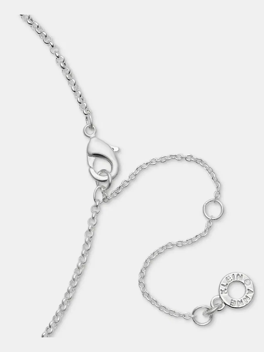 Серебристая цепочка-колье «Наветт» с кристаллами Anne Klein — изображение 2 из 4, оттенок прозрачный