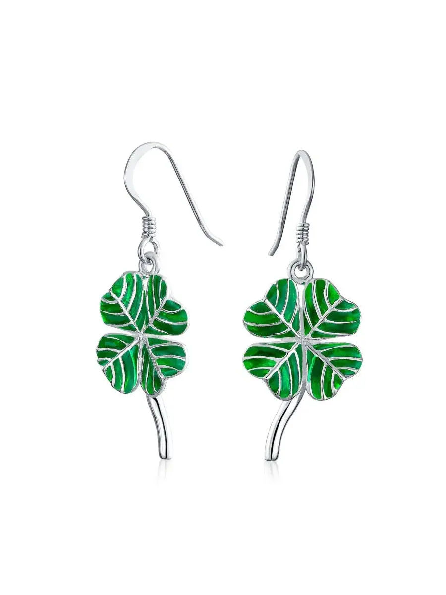 Комплект украшений с клевером Good Luck Charm Bling Jewelry — изображение 4 из 5, оттенок темный зеленый