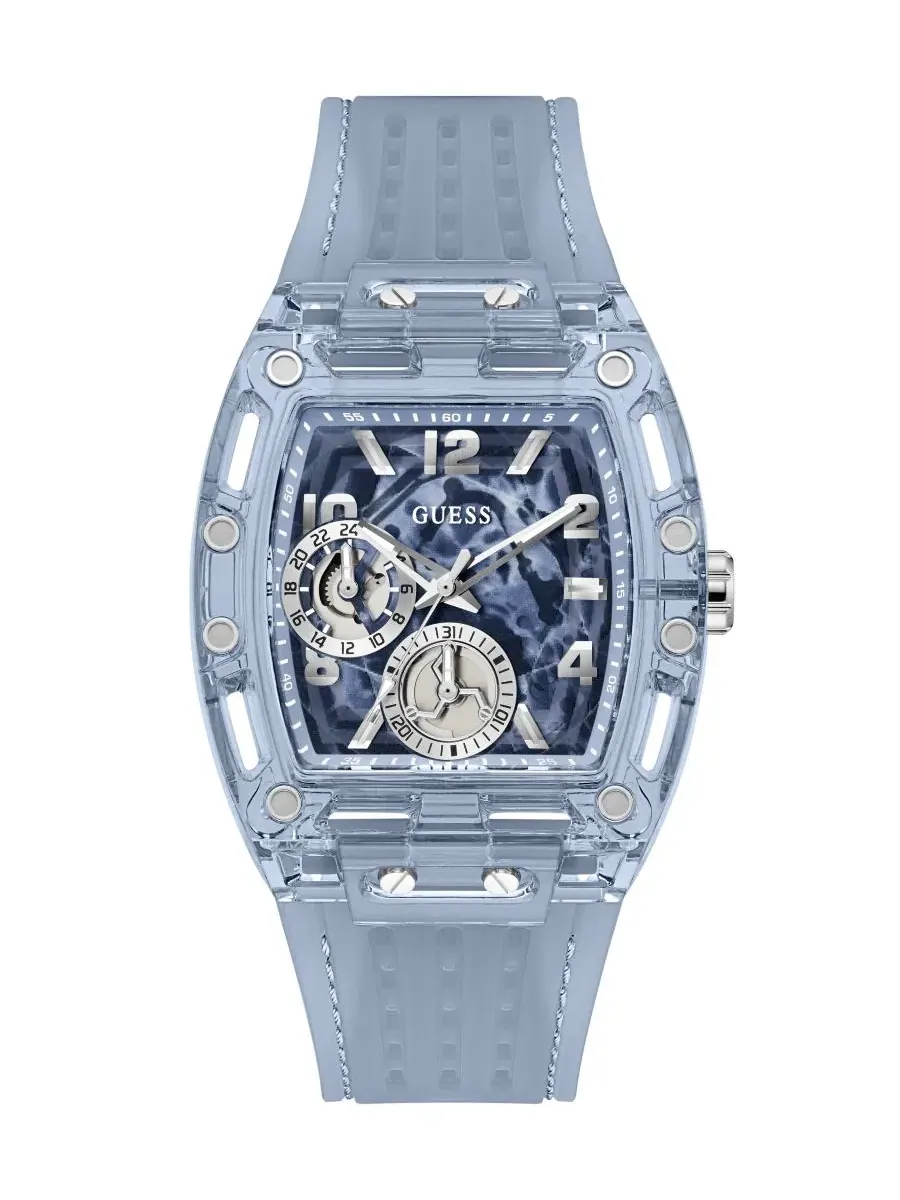 Мужские часы с хронографом, силиконовый ремешок, 42 мм GUESS