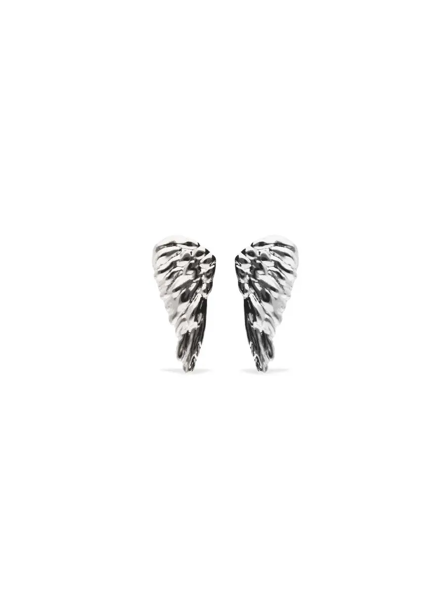 Серьги-пусеты Wings Shape UNOde50 — изображение 1 из 4, оттенок серебряный