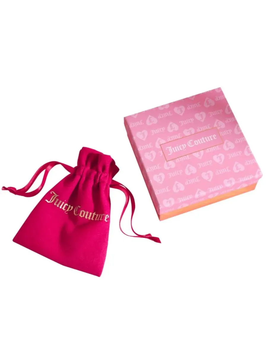 Браслет с подвесками в виде сердца и ключа - 19 см Juicy Couture — изображение 6 из 8, оттенок золото