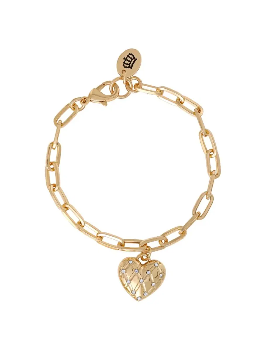 Браслет с подвесками в виде сердца и ключа - 19 см Juicy Couture — изображение 8 из 8, оттенок золото