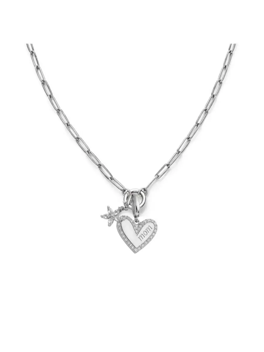 Кулон с сердцем и цветком Sabrina Bloom MOM Heart Dloria