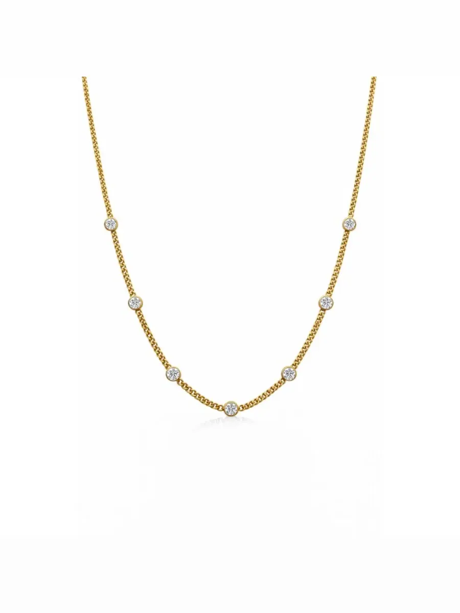 Колье Seraphina Bezel Link Dloria — изображение 1 из 4, оттенок золото