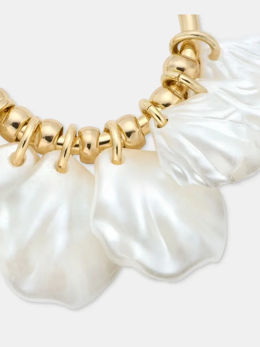 Серьги-кольца с жемчугом Shaky Imitation Pearl Charm Lonna & Lilly — изображение 4 из 4, оттенок белый