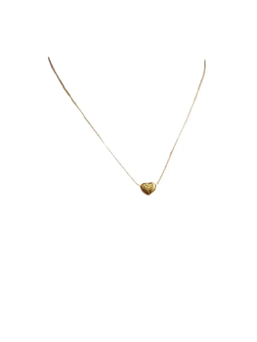 Кулон в виде сердца из гальки на цепочке Little Sky Stone — изображение 2 из 3, оттенок серебристый