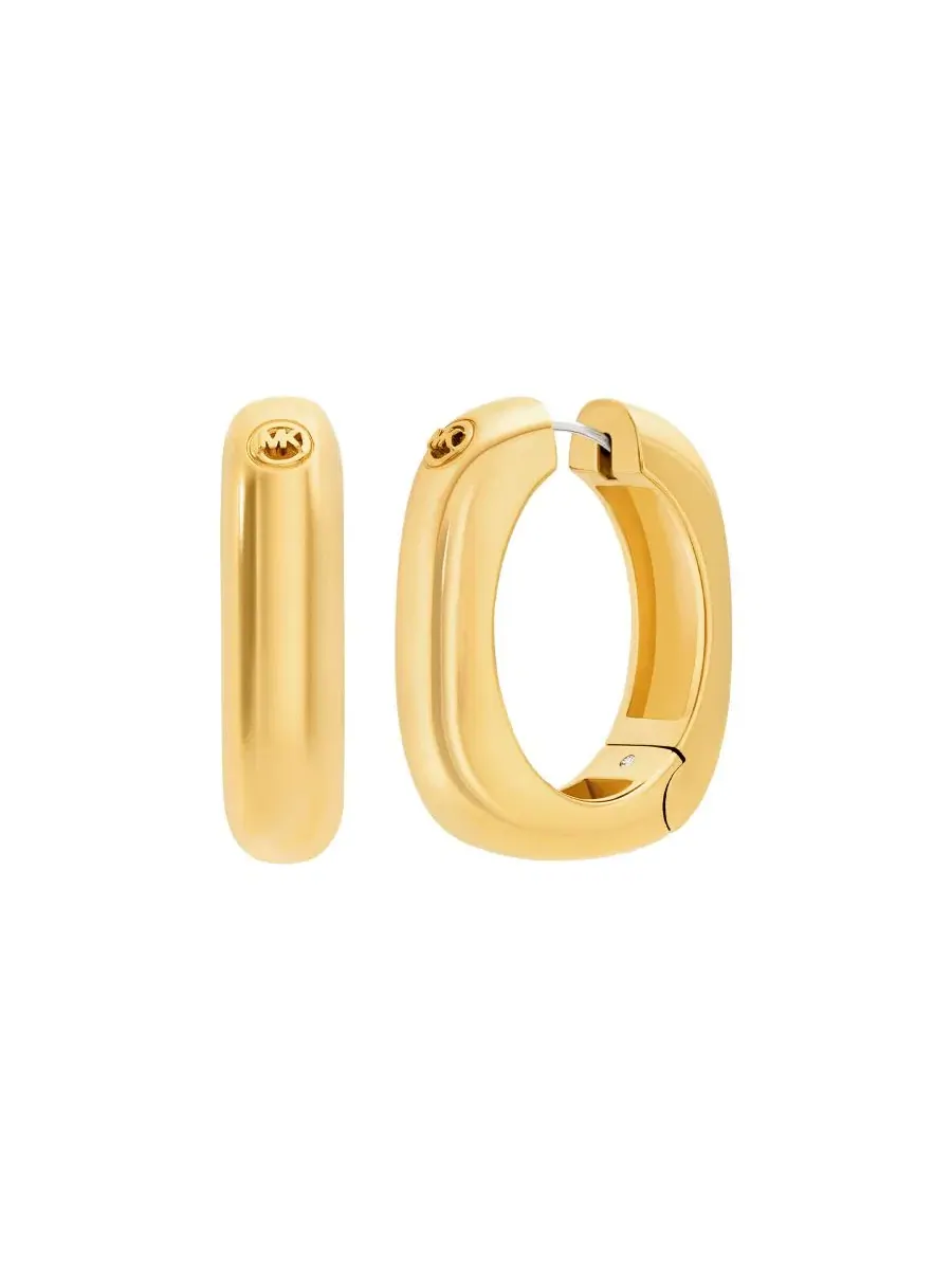 Серьги-кольца из латуни золотистого цвета Michael Kors — изображение 1 из 3, оттенок золото