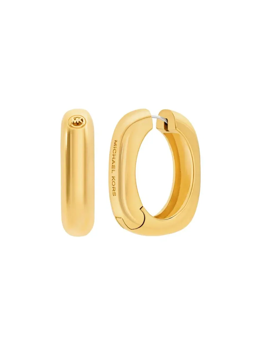 Серьги-кольца из латуни золотистого цвета Michael Kors — изображение 2 из 3, оттенок золото