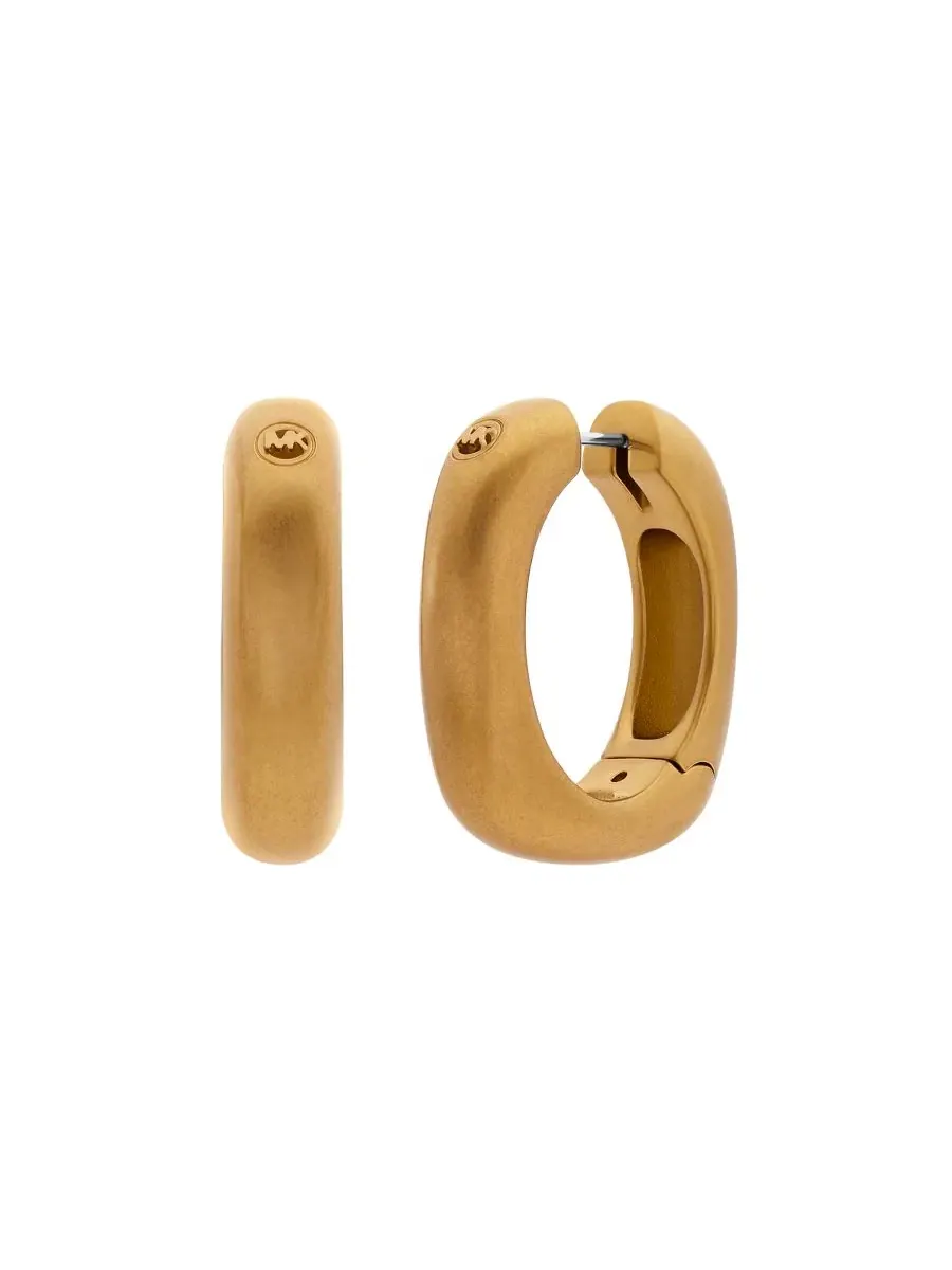 Серьги-кольца из латуни золотистого цвета Michael Kors — изображение 1 из 3, оттенок золотистый