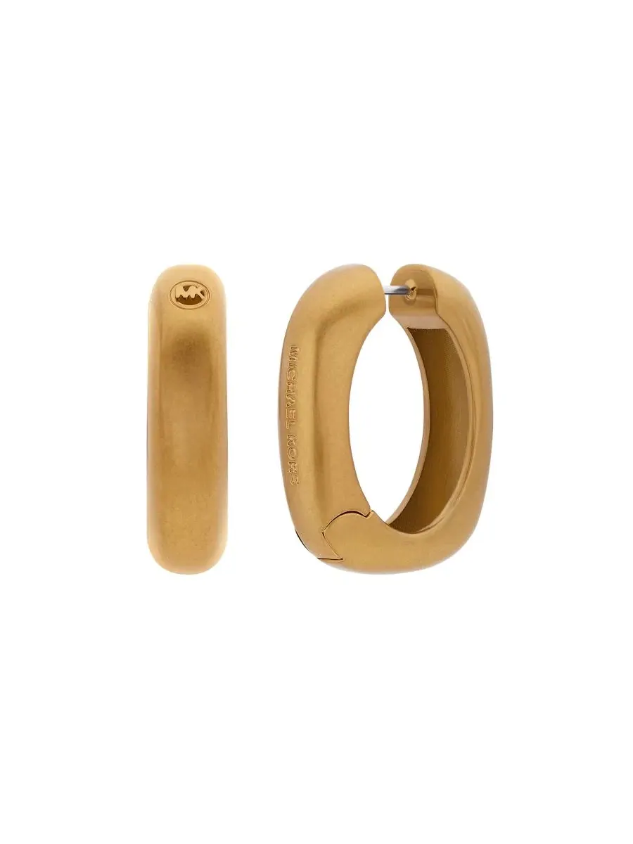 Серьги-кольца из латуни золотистого цвета Michael Kors — изображение 2 из 3, оттенок золотистый