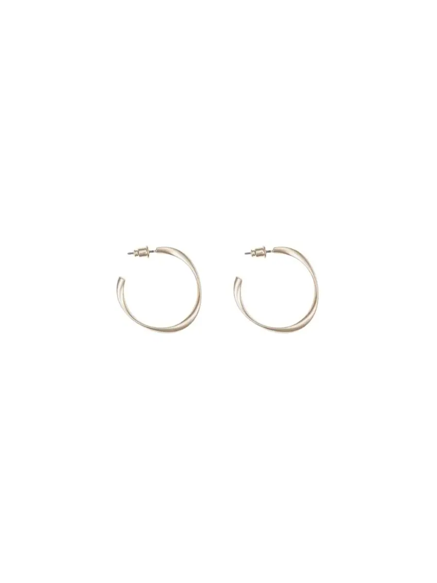 Изящные и модные серьги-кольца овальной формы от Leslie Small Bearfruit Jewelry — изображение 1 из 3, оттенок коричневый