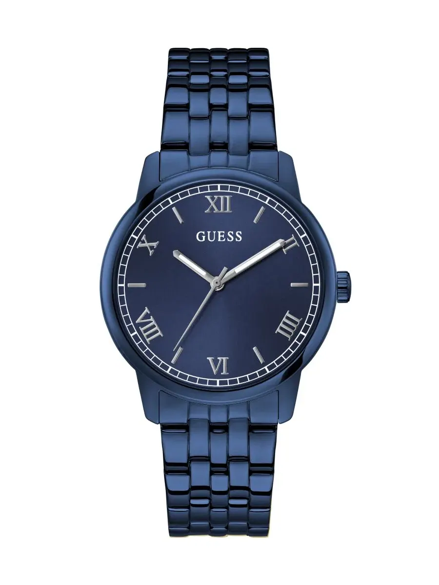 Мужские аналоговые часы из нержавеющей стали синего цвета, 40 мм Guess