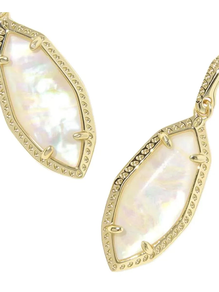 Серьги-подвески «Офелия» с покрытием из 14-каратного золота Kendra Scott — изображение 2 из 3, оттенок золотистый