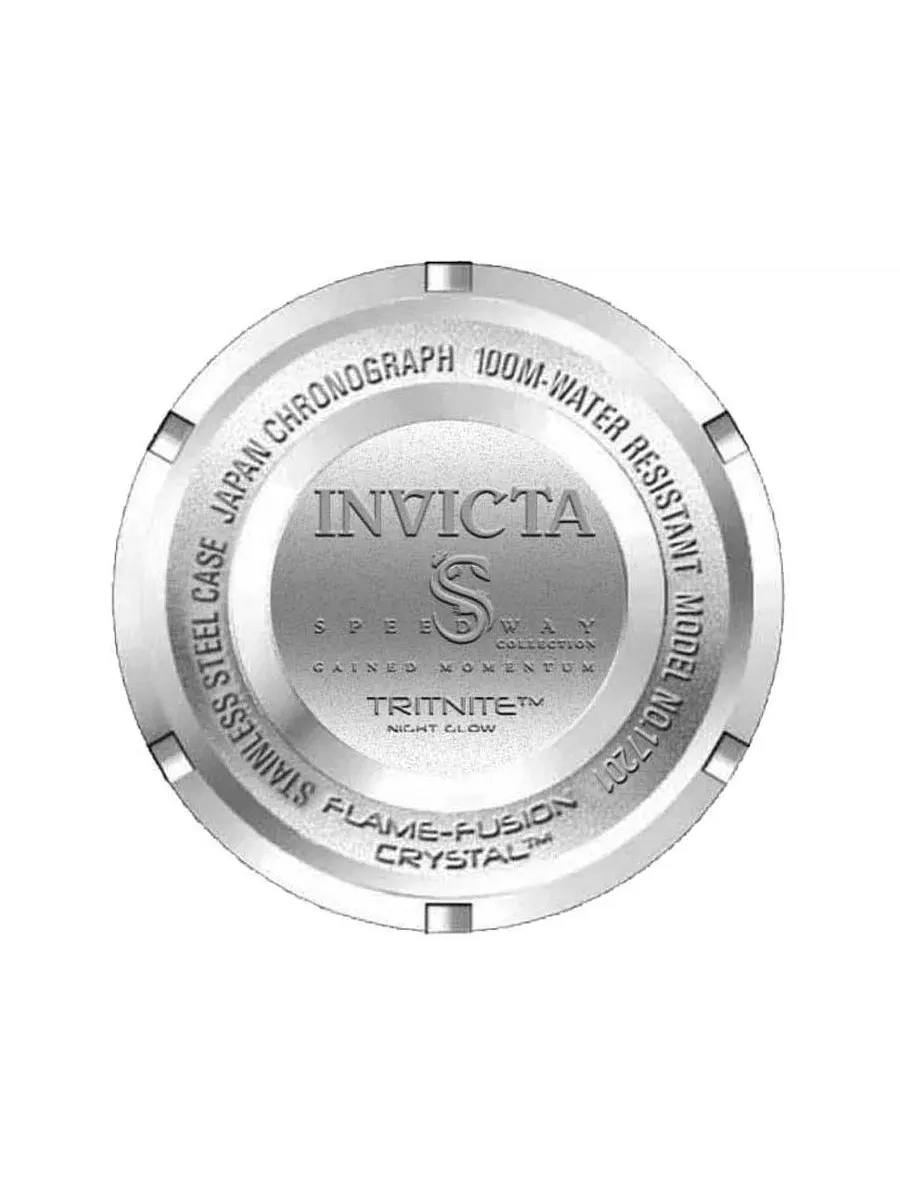 Мужские кварцевые часы-хронограф Speedway 17201 с черным циферблатом Invicta — изображение 2 из 3