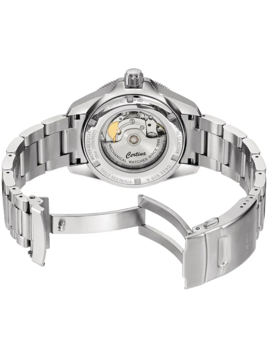 Мужские швейцарские автоматические часы DS Action GMT Powermatic 80 с браслетом из нержавеющей — изображение 4 из 5