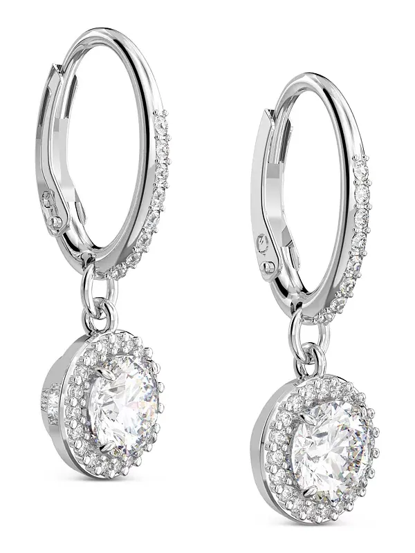 Серьги-Подвески с кристаллами Constella серебристого оттенка Swarovski — изображение 2 из 4, оттенок серебряный