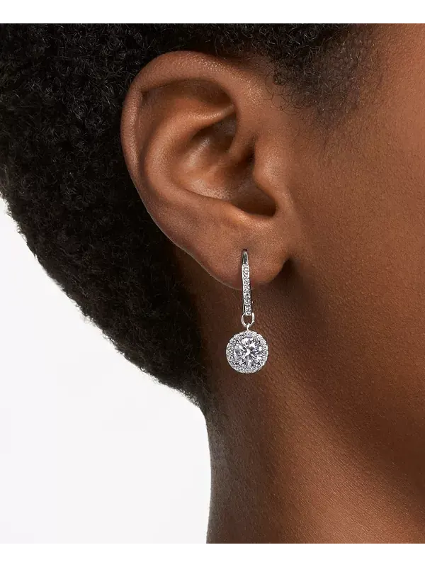 Серьги-Подвески с кристаллами Constella серебристого оттенка Swarovski — изображение 4 из 4, оттенок серебряный