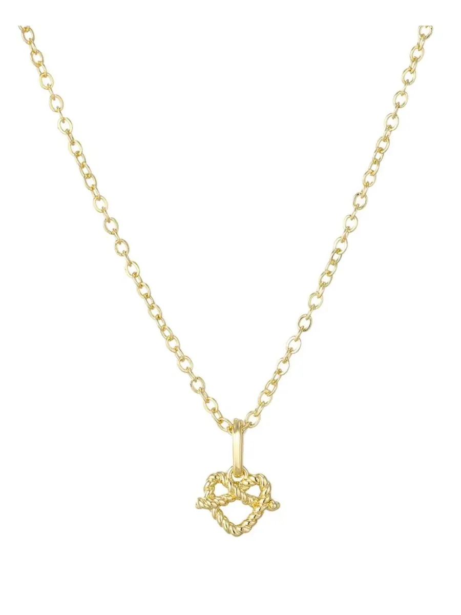 Кулон-сердце-крендель 14k позолоченный ADORNIA — изображение 1 из 3, оттенок золото