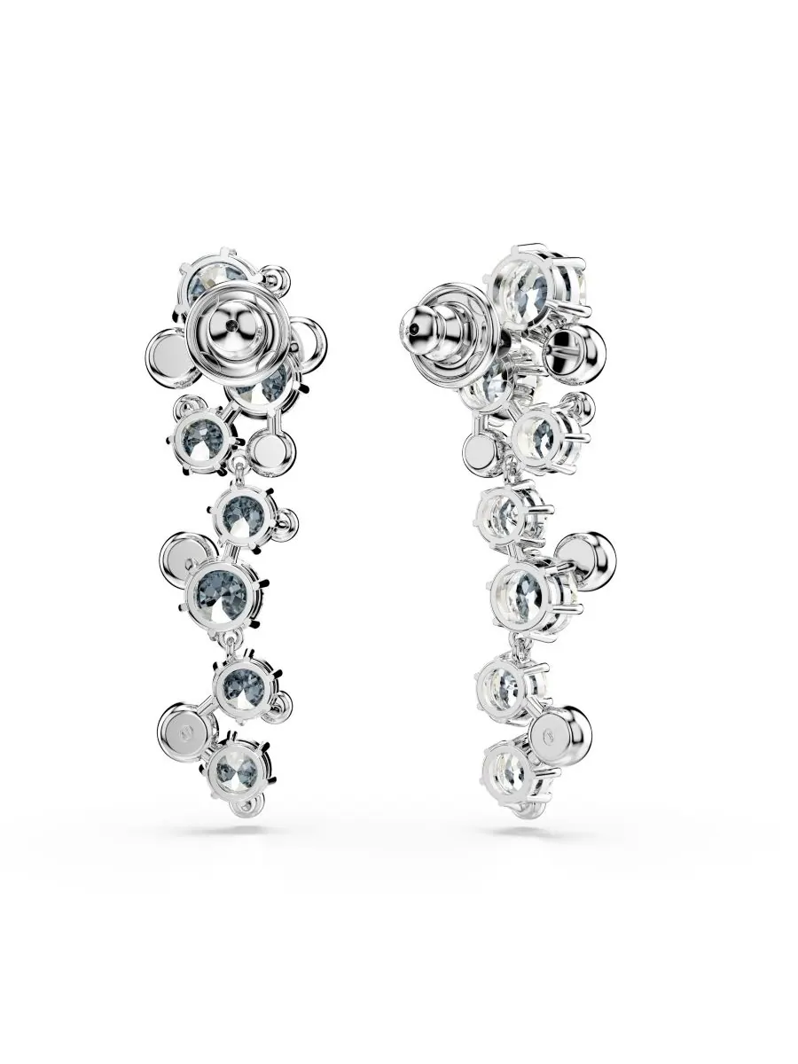 Серьги-подвески Constella с родиевым покрытием Swarovski — изображение 3 из 5, оттенок серебристый прозрачный