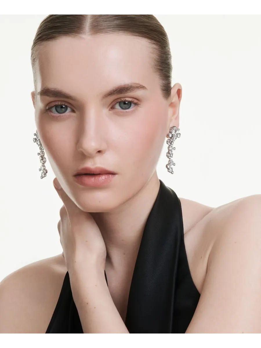Серьги-подвески Constella с родиевым покрытием Swarovski — изображение 5 из 5, оттенок серебристый прозрачный