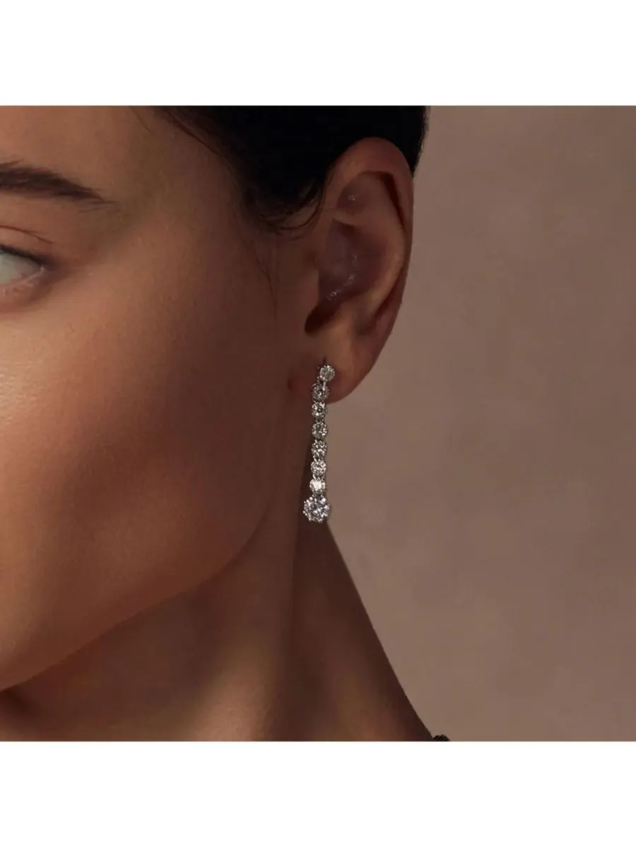 Теннисные серьги Селеста Bearfruit Jewelry — изображение 3 из 3, оттенок золотистый