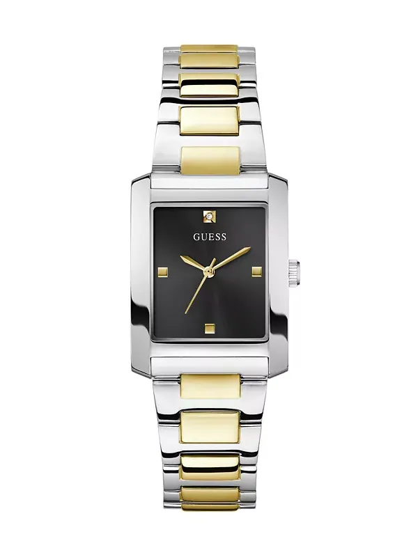 Женские аналоговые двухцветные часы из нержавеющей стали, 27 мм Guess