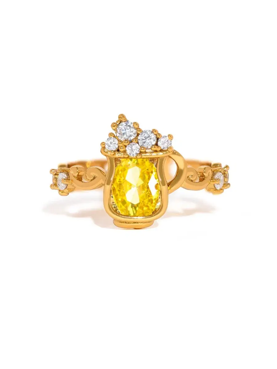 Кольцо с кристаллами Harry Potter Butterbeer Girls Crew — изображение 1 из 3, оттенок золото