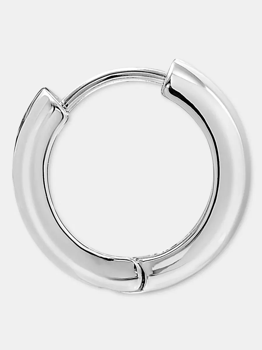Серьги-хупы huggie DKNY — изображение 4 из 4, оттенок серебряный