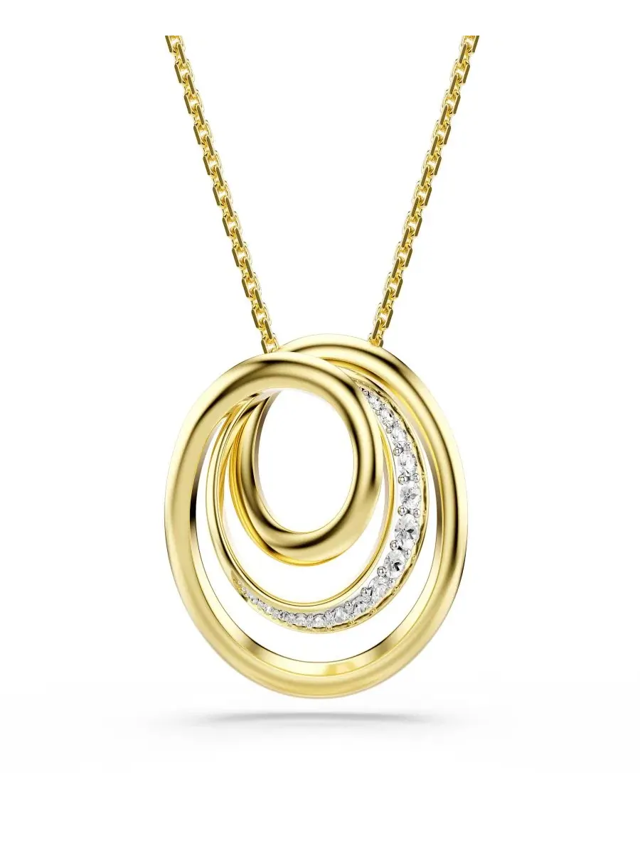 Позолоченное спиральное подвесное ожерелье Swarovski — изображение 1 из 5, оттенок золото