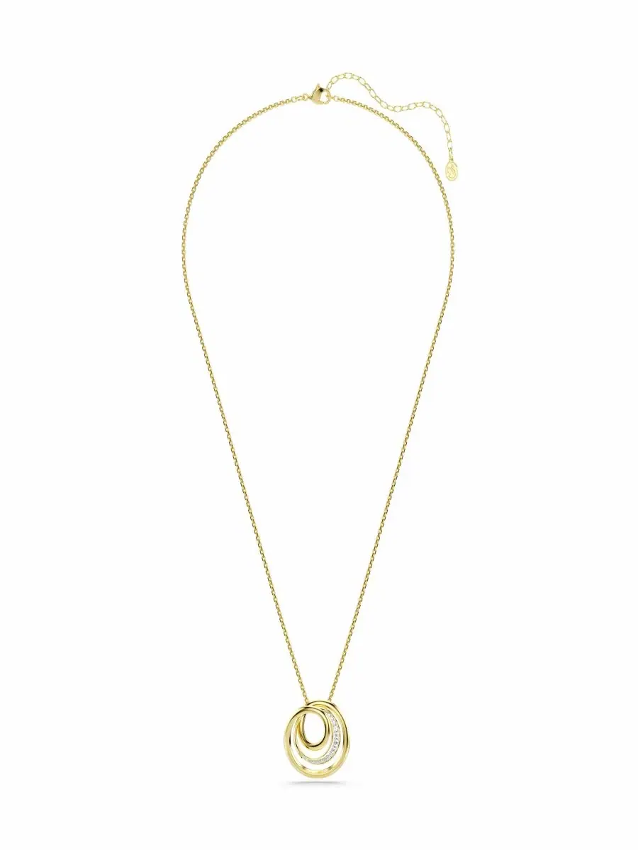 Позолоченное спиральное подвесное ожерелье Swarovski — изображение 2 из 5, оттенок золото