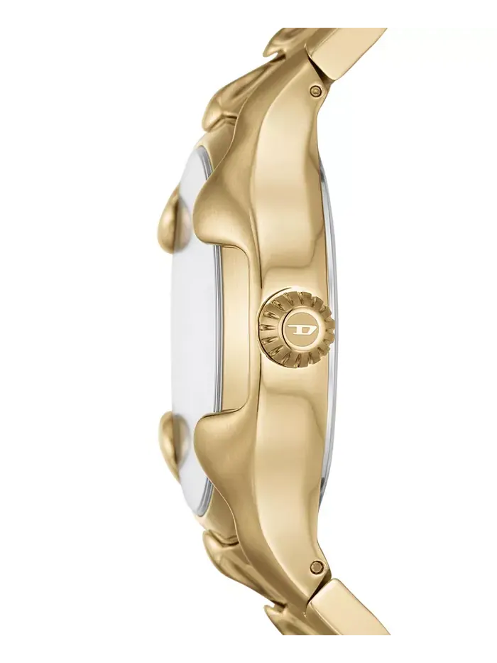 Мужские часы Vert Quartz Three Hand Date с датой, золотистый корпус из нержавеющей стали, 44 мм — изображение 2 из 3