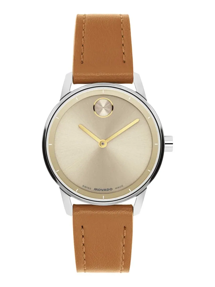 Женские часы Bold Echo Swiss Quartz Cognac Leather Watch, 30 мм Movado — изображение 1 из 3, оттенок коричневый