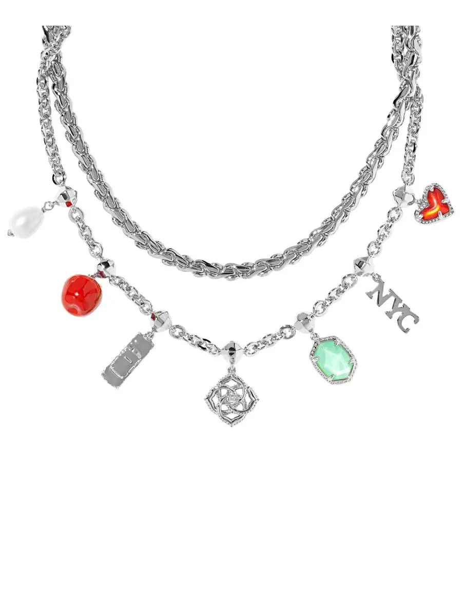 Колье-подвеска с шармами NYC Icon, с пресноводным жемчугом Kendra Scott — изображение 2 из 9, оттенок серебряный