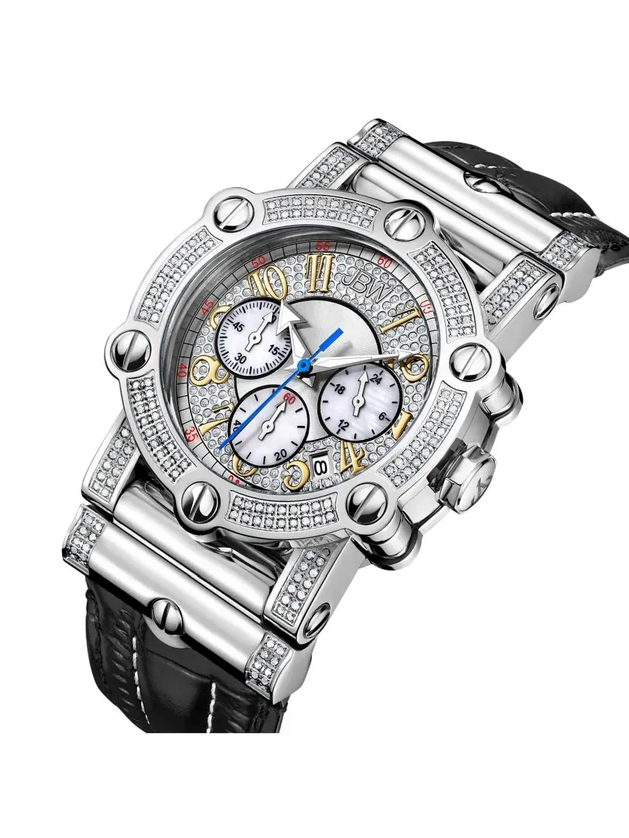 Мужские часы с хронографом, 196 бриллиантов, 1 3/4 ct.t.w., JBW, 10 Yr Anniversary Phantom — изображение 2 из 6
