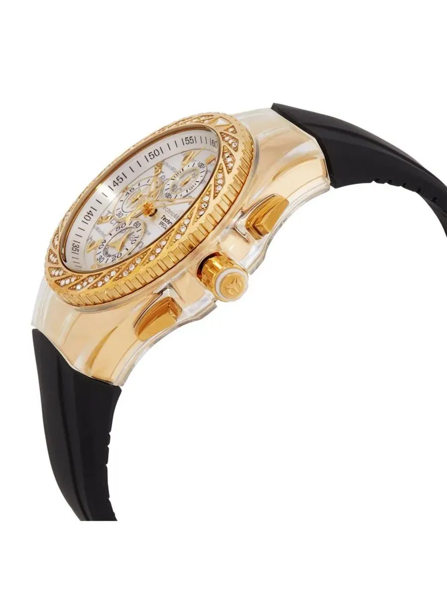 Мужские хронограф-часы с серебряным циферблатом, модель Cruise Glitz TechnoMarine — изображение 2 из 3, оттенок черный