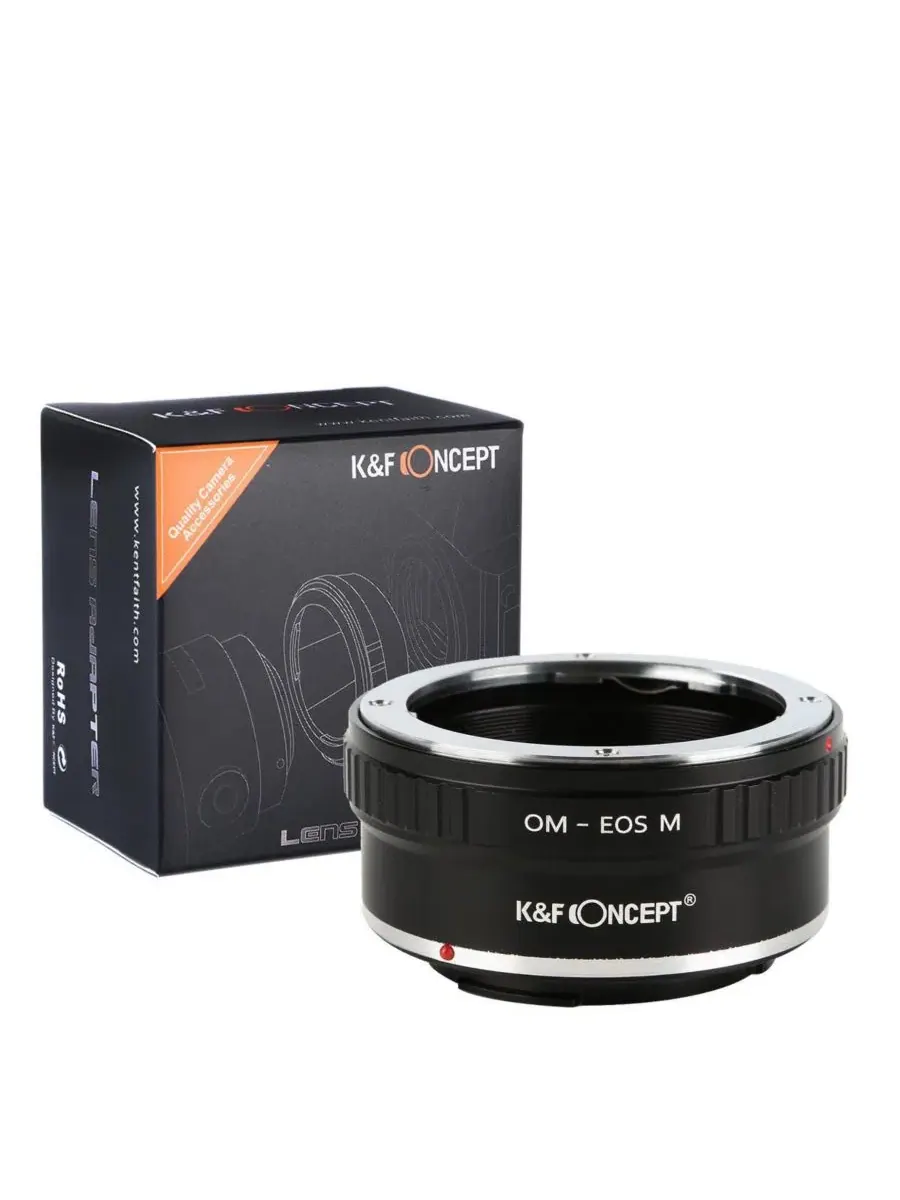 Переходное кольцо K&F Concept OM-EOS M, High Precision Lens Adapter Mount — изображение 3 из 9, оттенок нет цвета