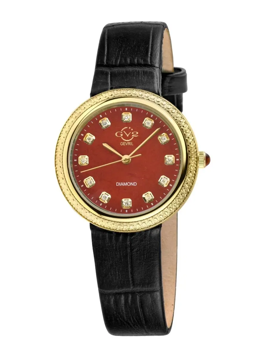 Женские часы Arezzo Swiss Quartz Diamond Hand made Italian leather Strap GV2 by Gevril