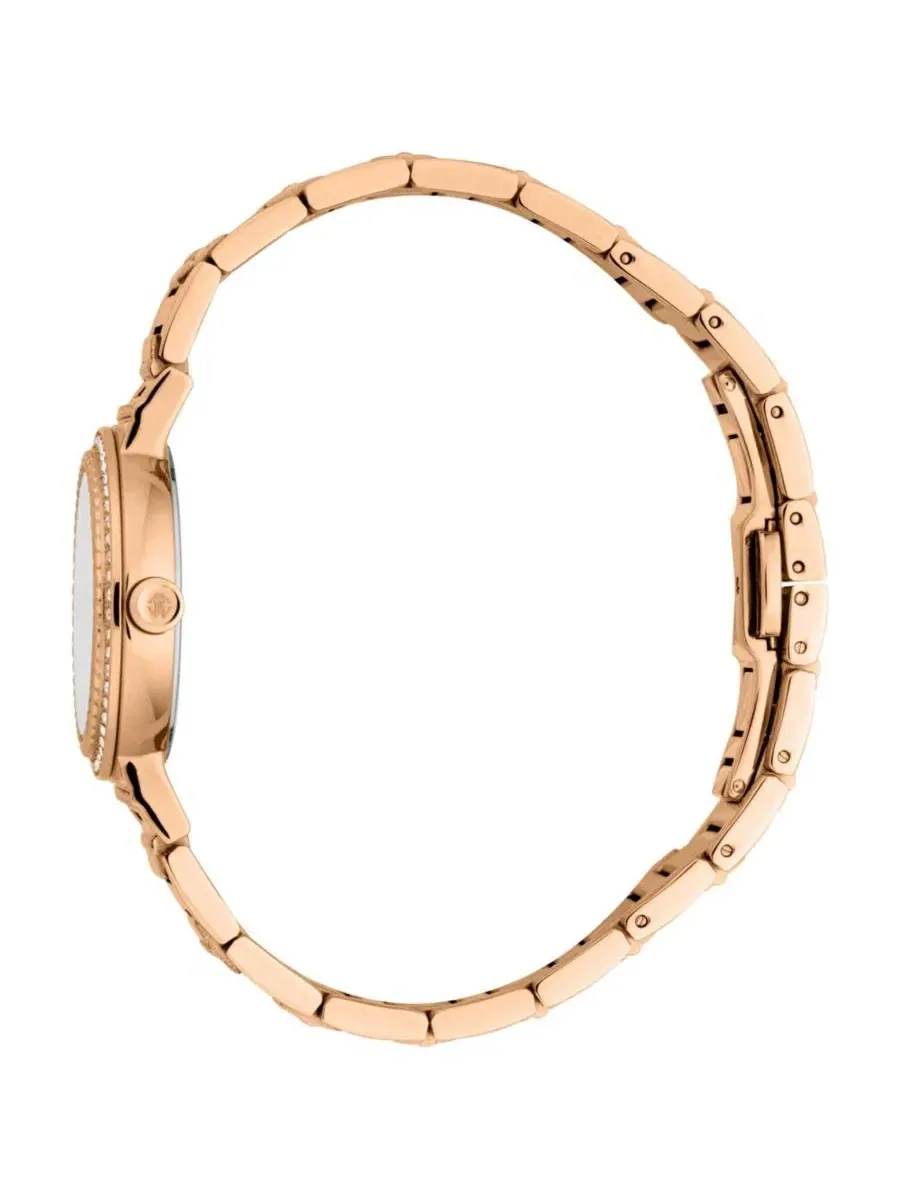 Женские часы Glam Quartz IP Stainless Steel Bracelet Watch Roberto Cavalli — изображение 2 из 3, оттенок розовый