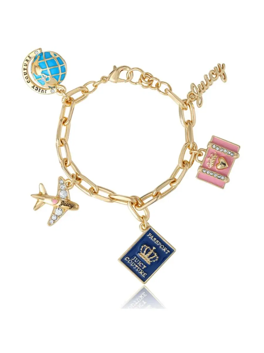 Браслет с эмалевыми подвесками Travel Icons Juicy Couture