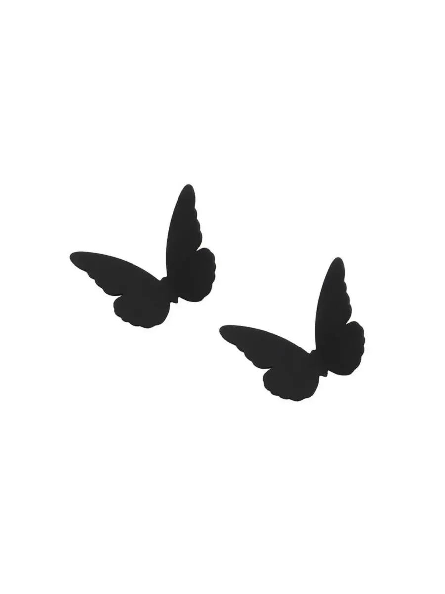 Серьги-гвоздики с бабочкой, Minimal Butterfly SOHI — изображение 1 из 3, оттенок черный