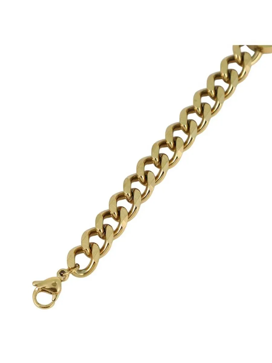 Женский браслет-цепочка The Curved-Link Chain Bracelet SOHI — изображение 5 из 7, оттенок золото