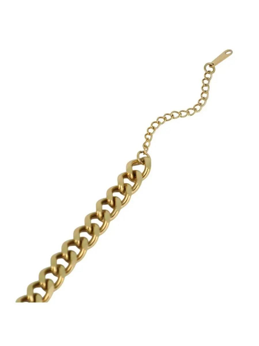 Женский браслет-цепочка The Curved-Link Chain Bracelet SOHI — изображение 7 из 7, оттенок золото