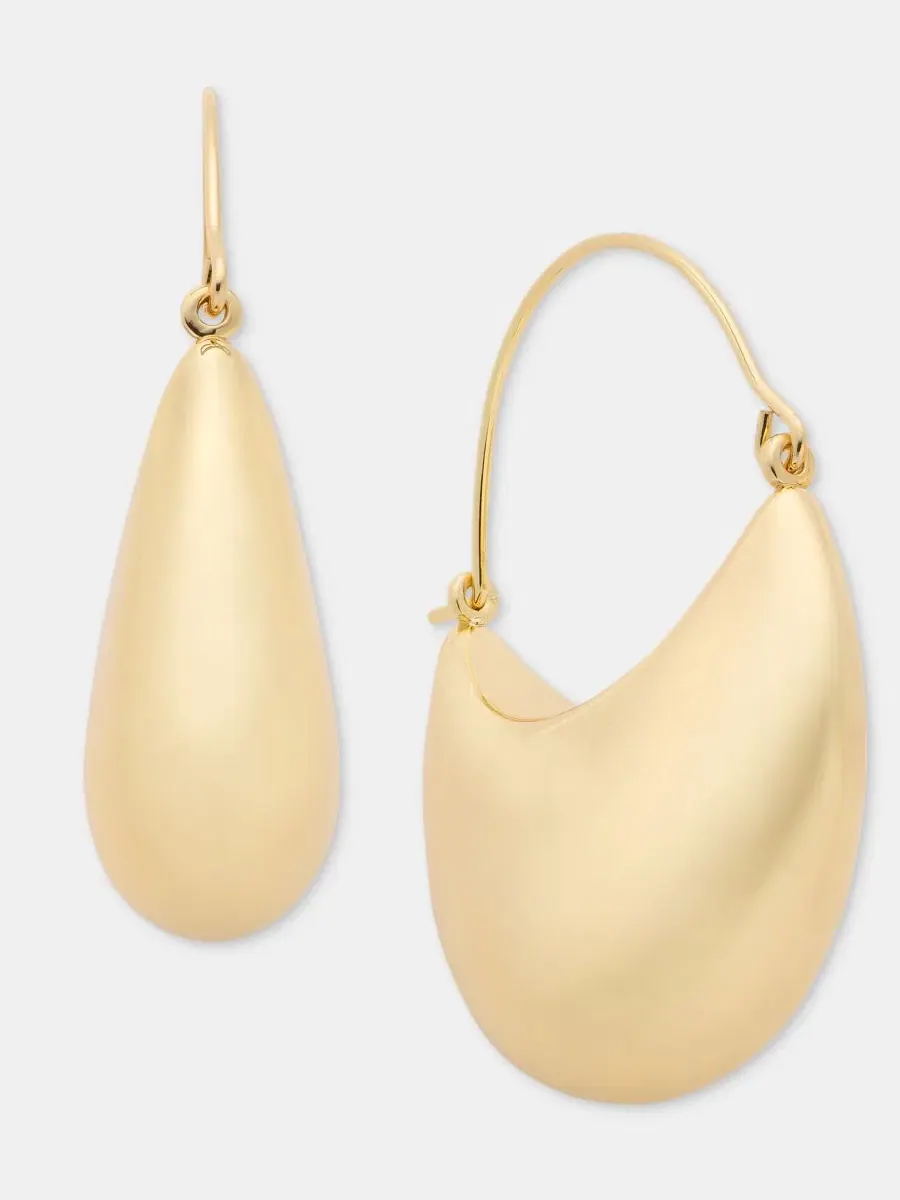 Серьги-кольца Puffy Statement Hoop DKNY — изображение 2 из 4, оттенок золото