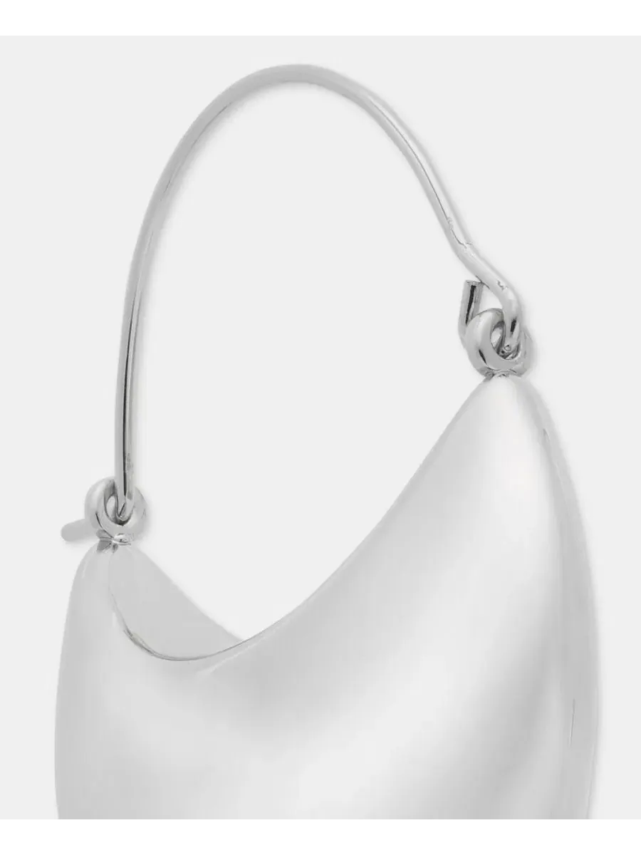 Серьги-кольца Puffy Statement Hoop DKNY — изображение 4 из 4, оттенок серебряный