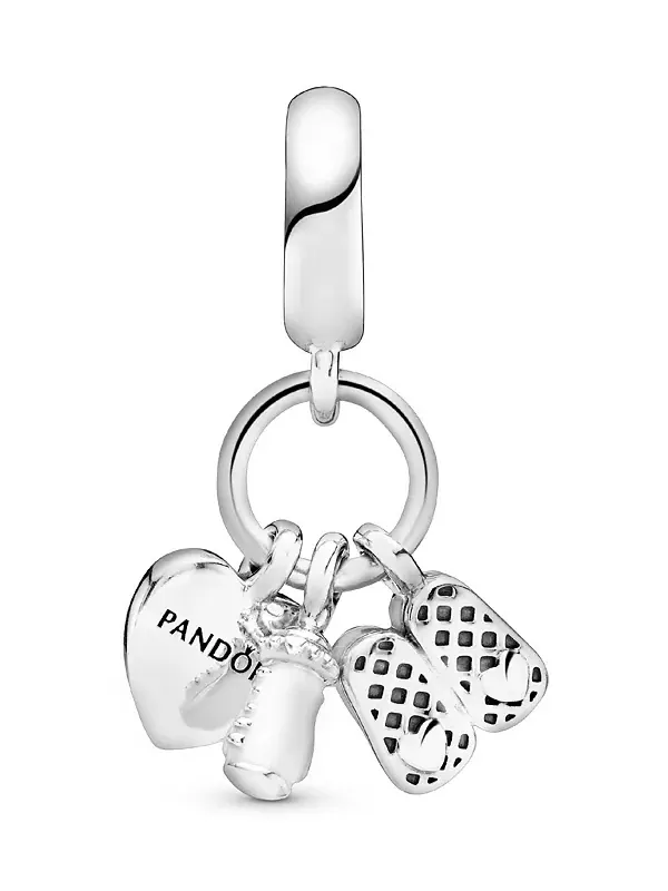 Подвеска в виде детской бутылочки и туфель из кубического циркония Pandora — изображение 2 из 4, оттенок белый