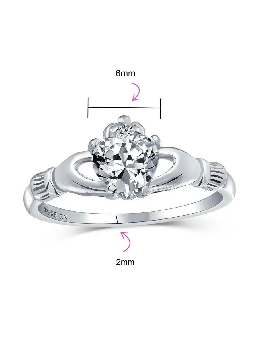 Кольцо «Лучшая подруга», «Сестра по студенческому братству» Bling Jewelry — изображение 3 из 4, оттенок прозрачный