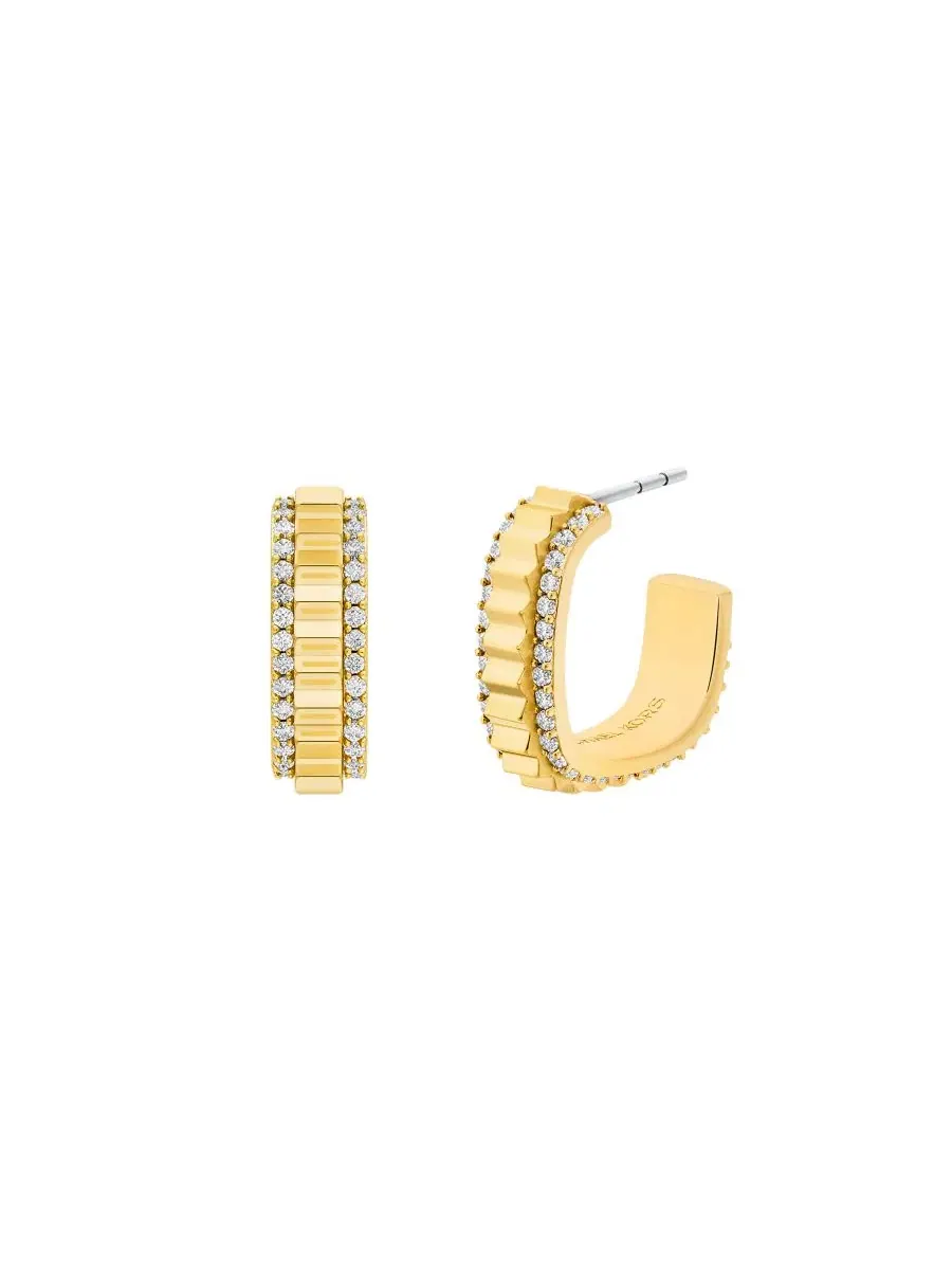 Серьги-кольца Lexington маленького размера Michael Kors — изображение 1 из 3, оттенок золото