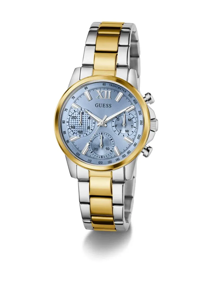 Женские двухцветные многофункциональные часы, 36 мм Guess — изображение 5 из 6, оттенок мульти