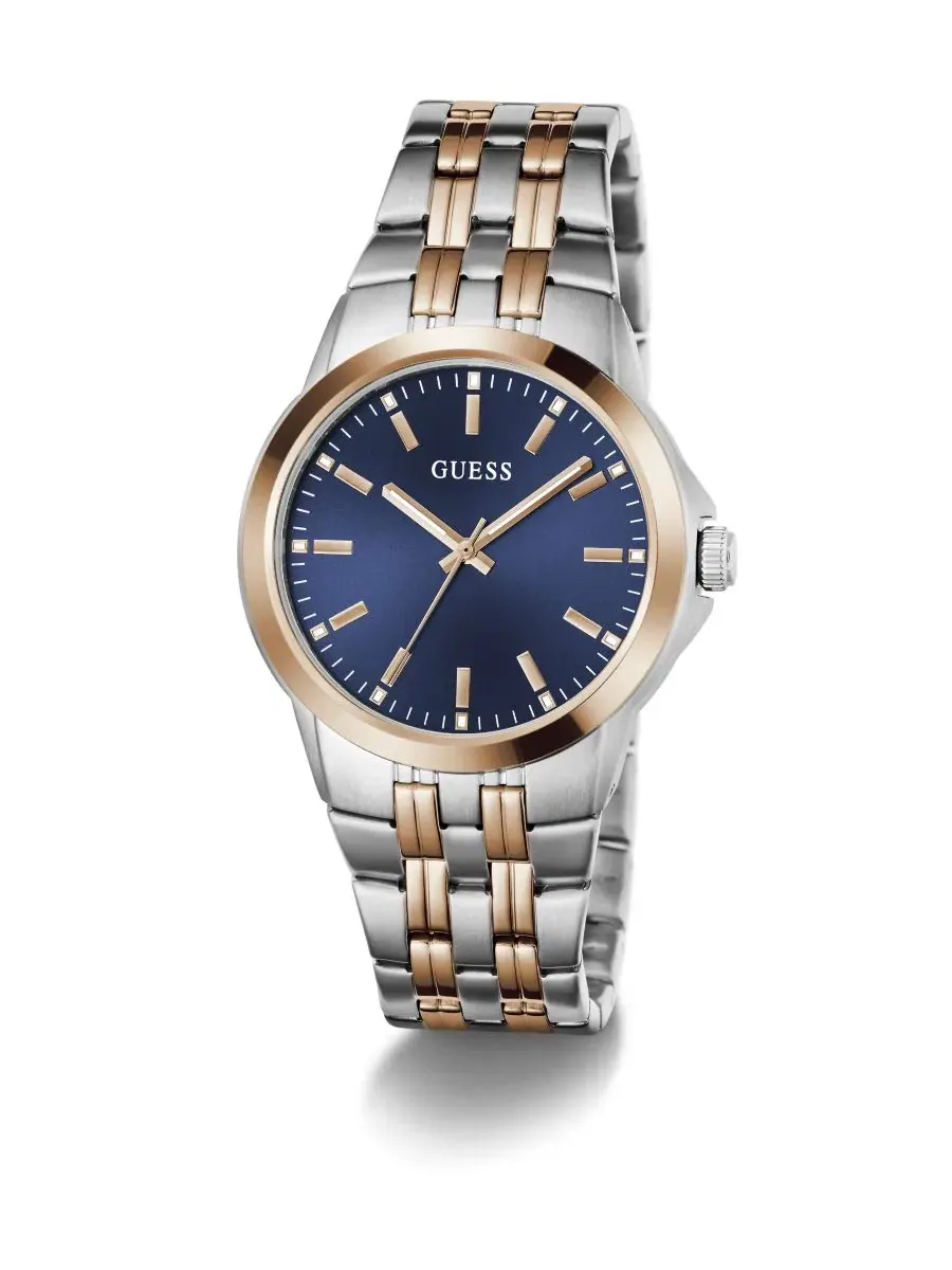 Мужские часы с кварцевым механизмом, из нержавеющей стали 39 мм GUESS — изображение 4 из 6, оттенок серебряный