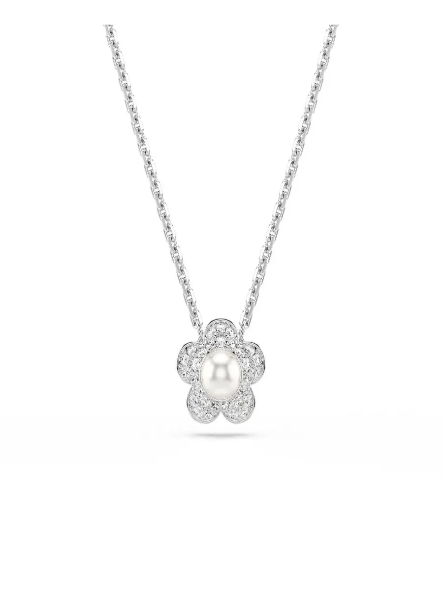Комплект из колье и сережек Ariana Grande x Rhodium Plated с цветком груши и родиевым покрытием — изображение 3 из 9